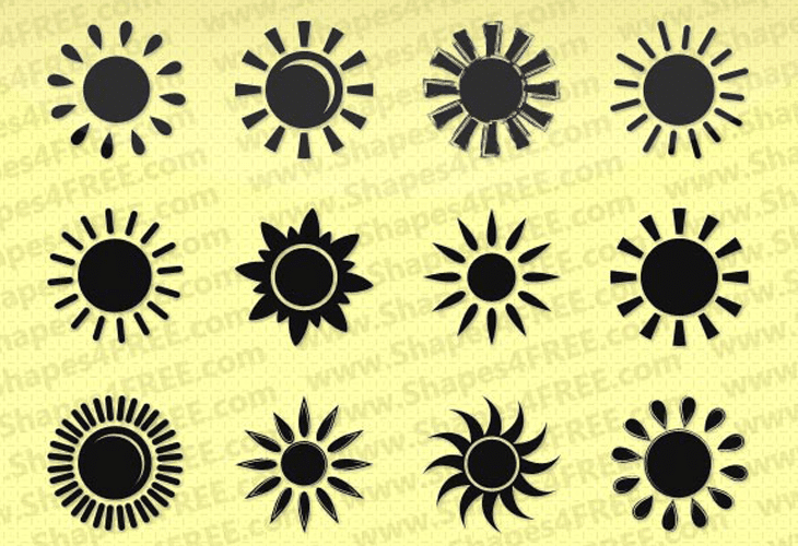 50-Photoshop-Sun-Shapes 50 Photoshop Sun Shapes