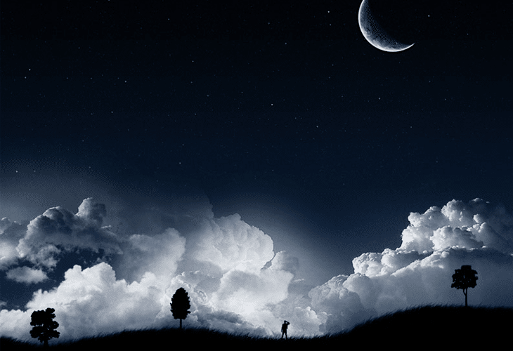 A-Dark-Starry-Night-Wallpaper A Dark Starry Night Wallpaper