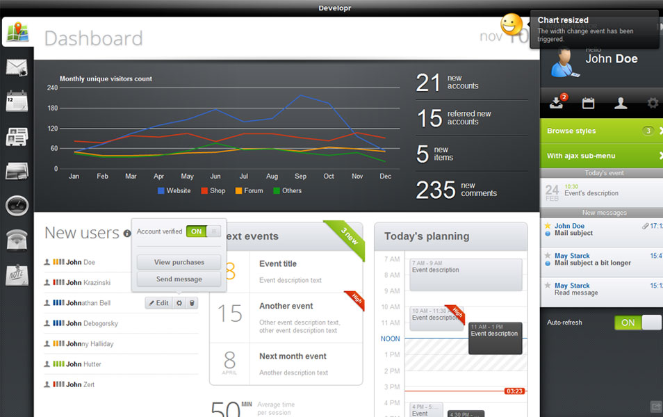 Developr - Fully Responsive Admin Skin