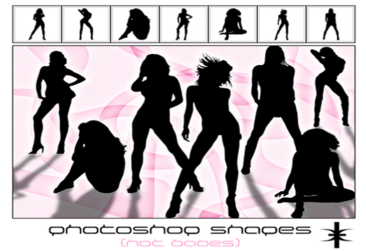 Photoshop-Shapes---Hot-babes Photoshop Shapes - Hot babes