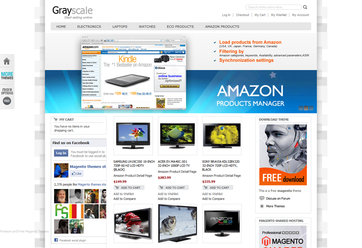 Grayscale Free Magento Template - cssauthor.com Grayscale Free Magento Template - cssauthor.com
