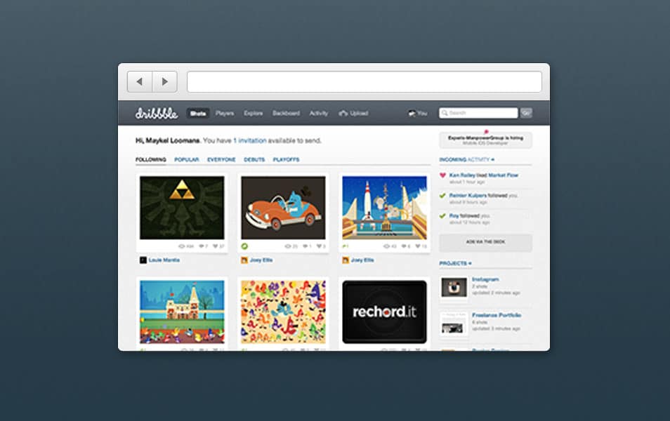 Simple Browser Chrome PSD Simple Browser Chrome PSD