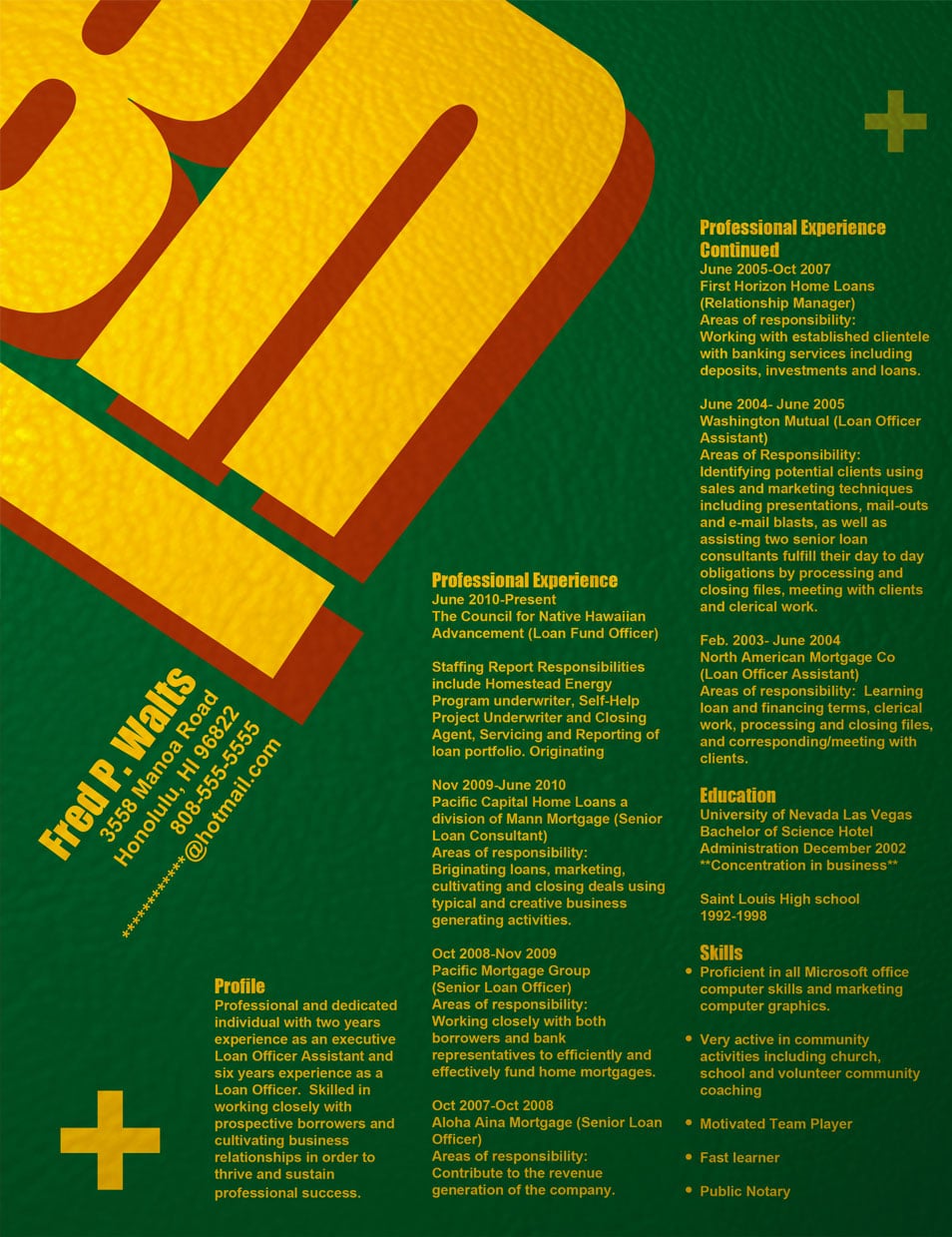 Resume - Swiss Design