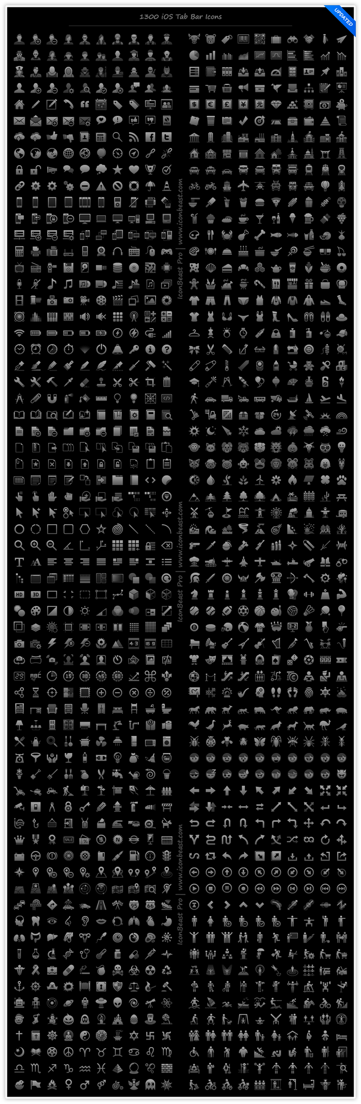 1300 iOS Tab Bar Icons