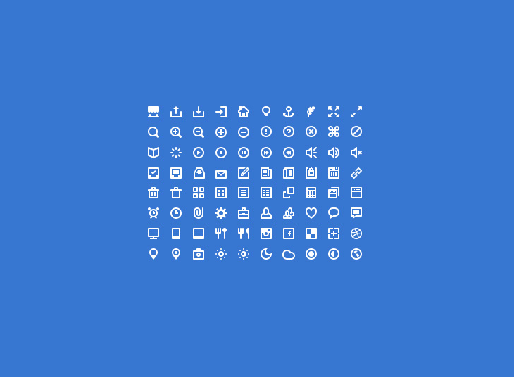 80 Mini Icons (PSD + Icon Font)
