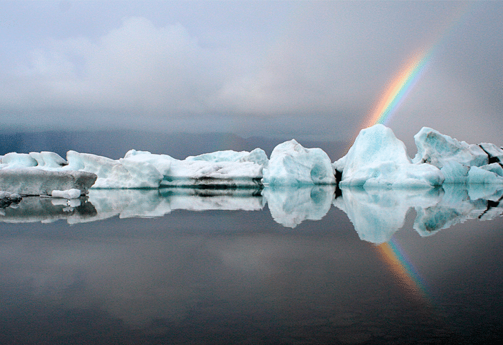 Icebergs and Rainbows - Windows 8 Wallpaper