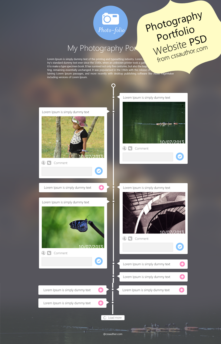 photography portfolio website template design psd from css website portfolio templates