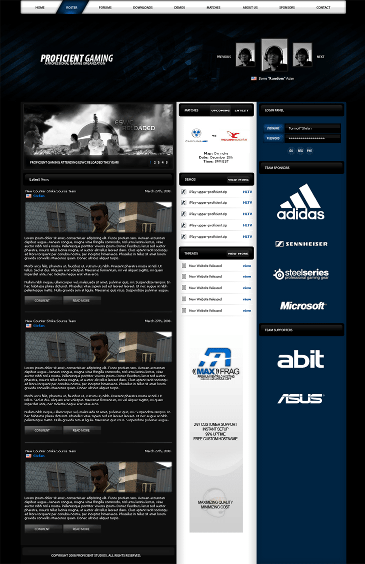 Proficient Gaming Website