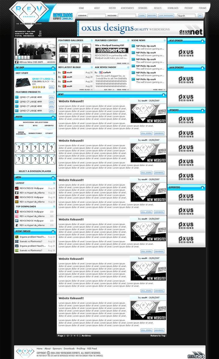 REVOLTADOS eSports Website