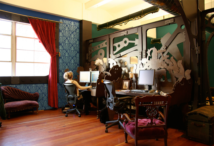 Steampunk-office-interior-design Steampunk-office-interior-design