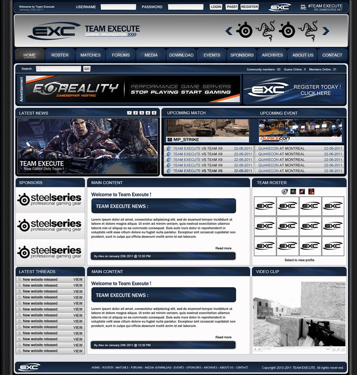 Gaming Website