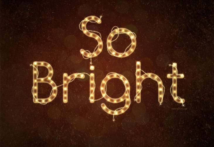 Bright-Rope-Light-Text-Effect Bright-Rope-Light-Text-Effect