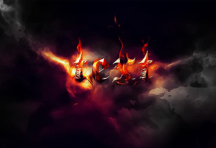 Burning-Metal-Text-with-Melting-Effect Burning-Metal-Text-with-Melting-Effect