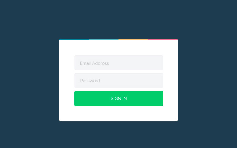 Flat Login PSD