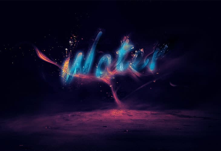 Glowing-Liquid-Text-with-Water-Splash-Effect-in-Photoshop Glowing-Liquid-Text-with-Water-Splash-Effect-in-Photoshop