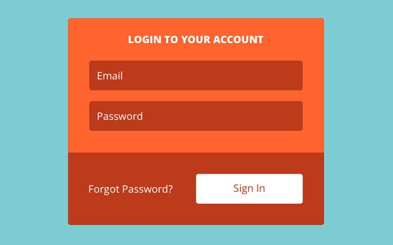 Login Form PSD