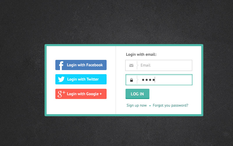 Login Form PSD