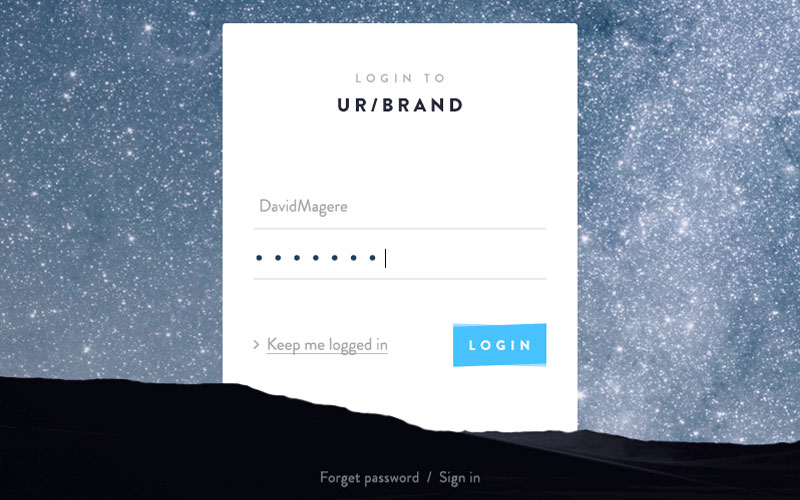 Login Page PSD