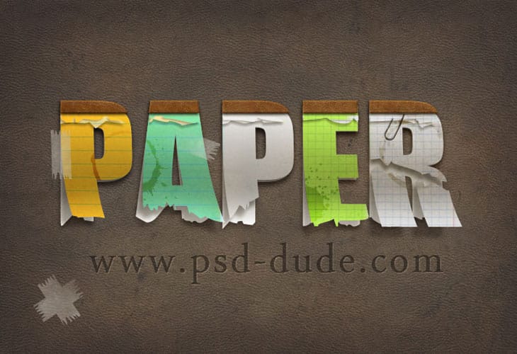 Paper-Text-in-Photoshop Paper-Text-in-Photoshop