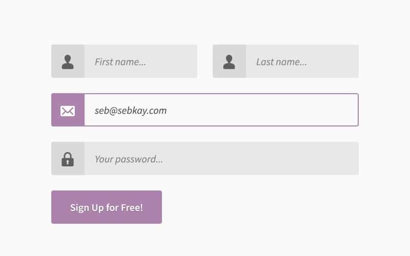 Purple Themed Login Form