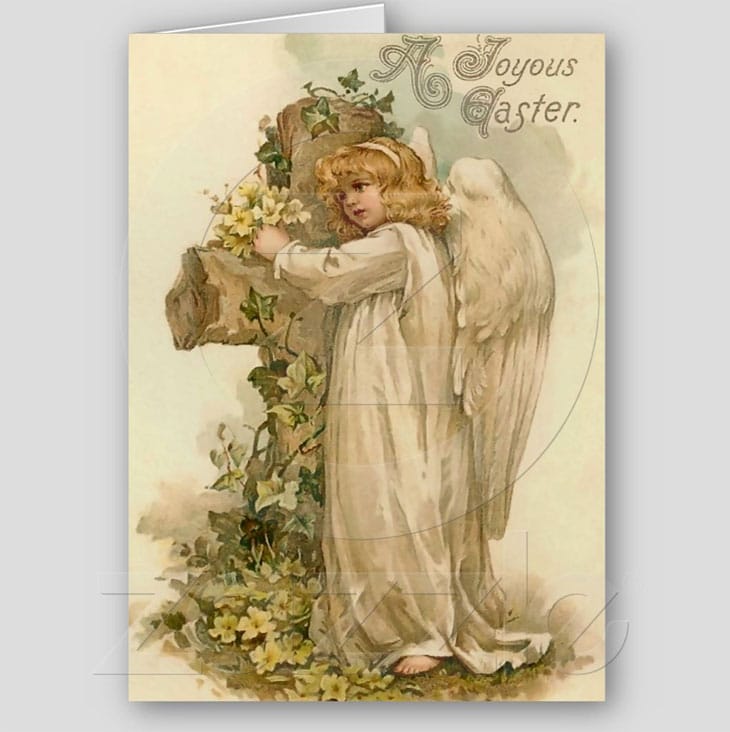 Vintage Easter Angel Card