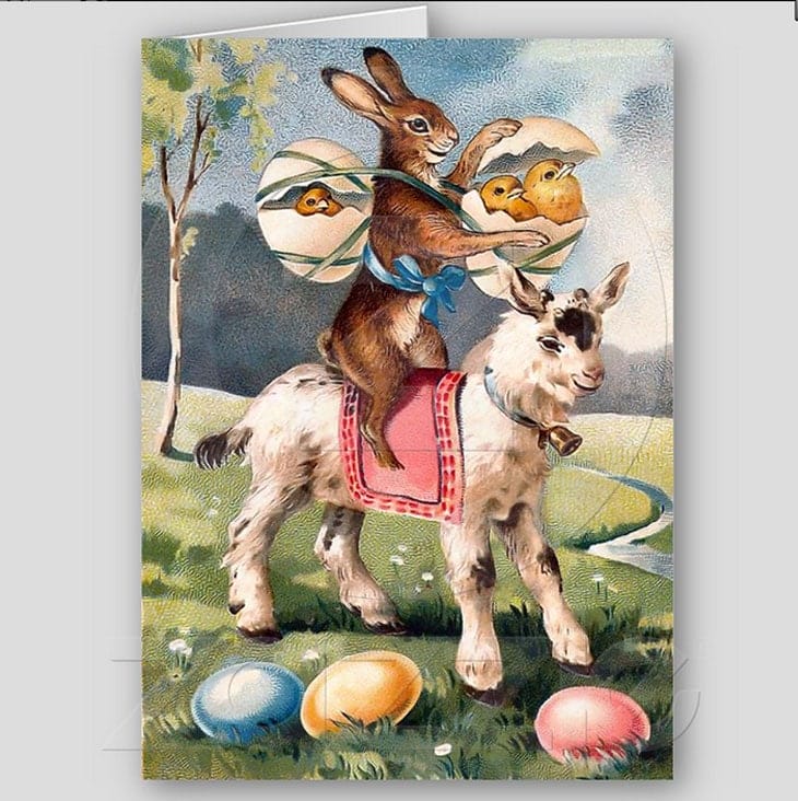 Vintage Easter Bunny Card