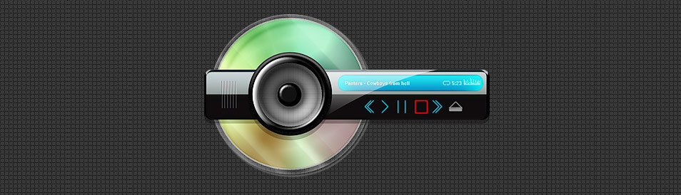 Abstract PSD skin for mp3 player