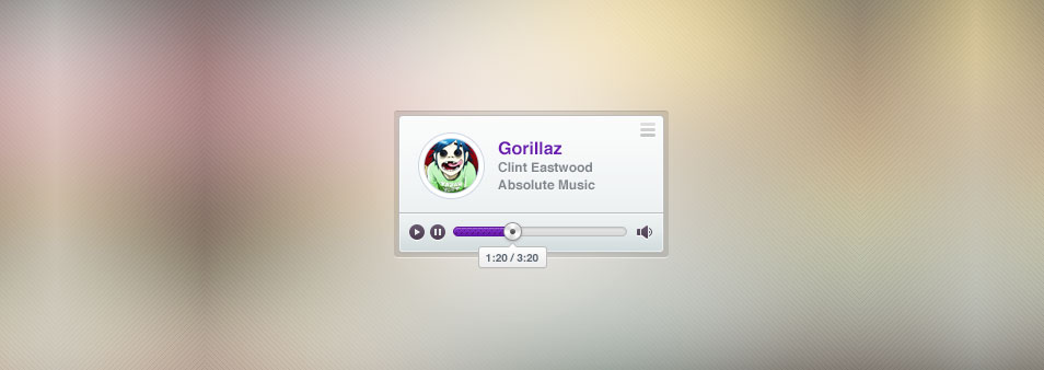 Audio Player Interface PSD
