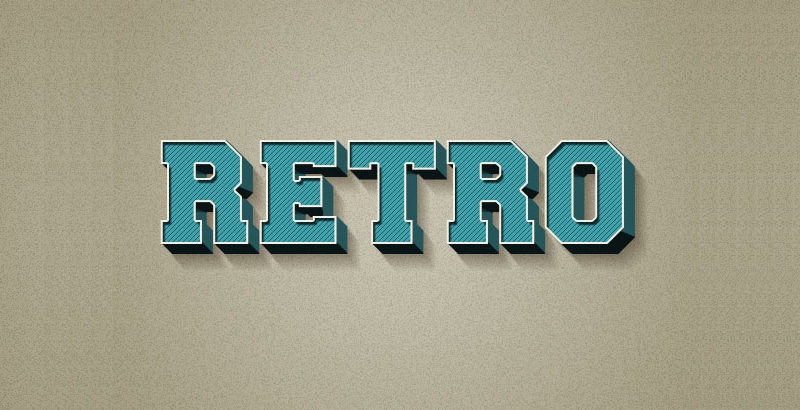 Create a 3D Retro Text Effect