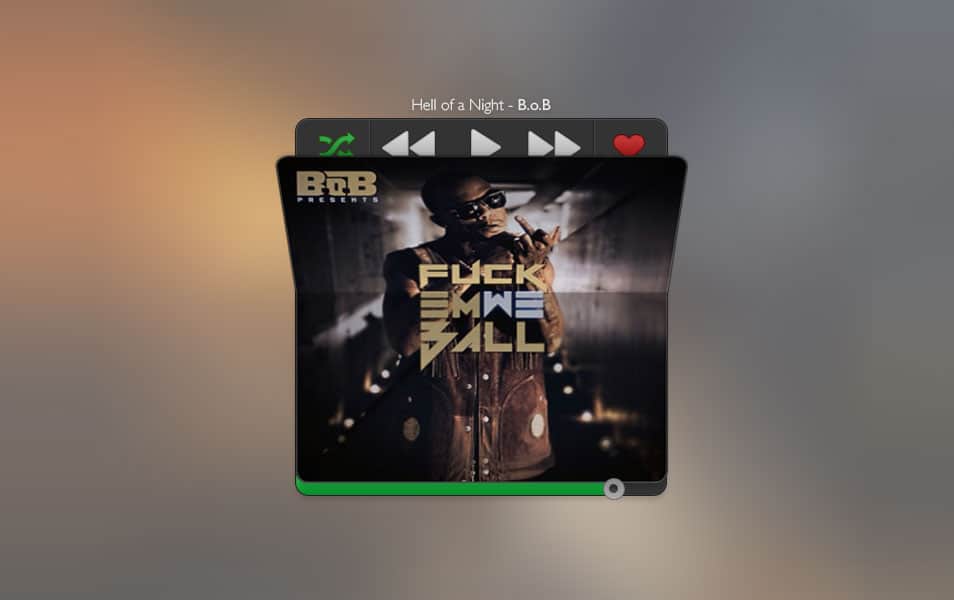 Fold Music Player PSD