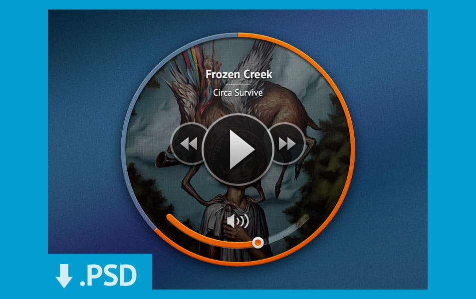 Mini Music Player PSD