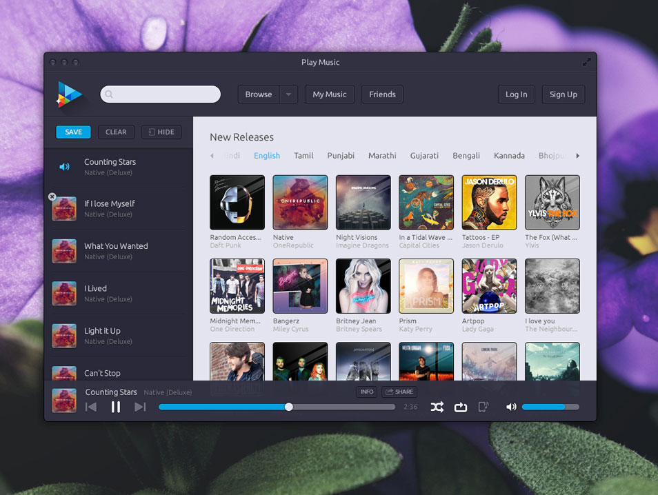 Play Music Player UI