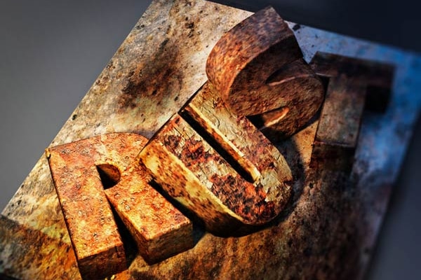 Rusted Metal Text Effect