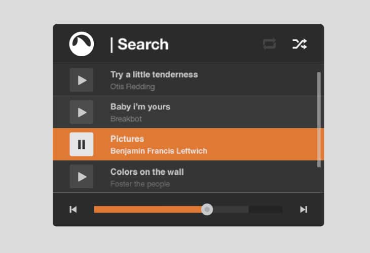 Flat-Mini-UI-Player-PSD Flat-Mini-UI-Player-PSD