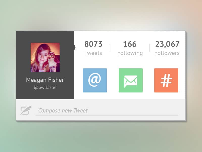 Twitter UI PSD