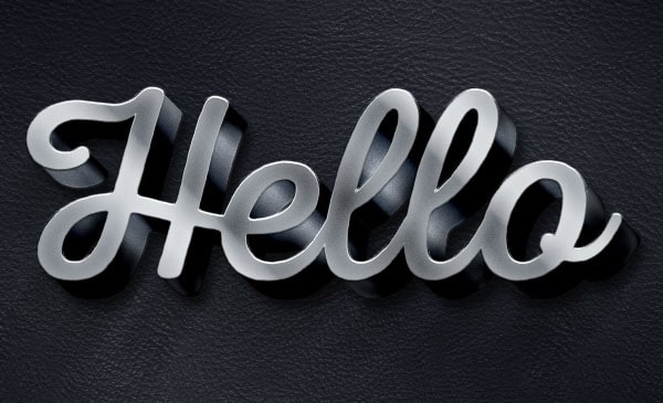 3D-Metallic-Text-Effect