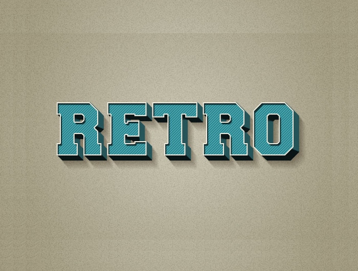 3D Retro Text Effect