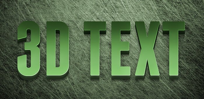 Editable 3D Text Effect