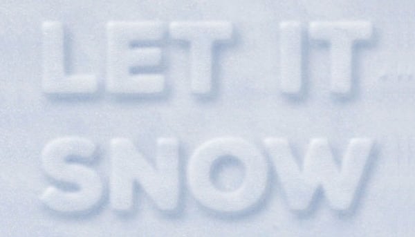 Simple 3D Snow Writing Text Effect