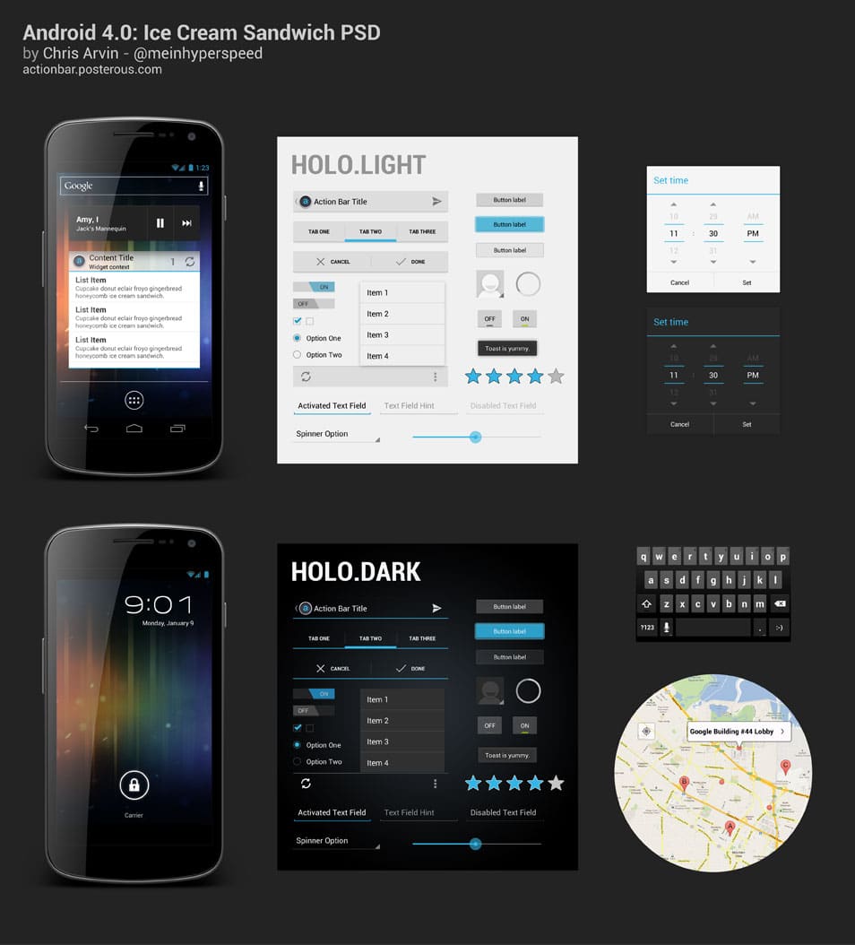 Android 4.0 UI PSD Android 4.0 UI PSD