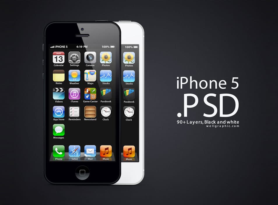 Apple iPhone 5 PSD