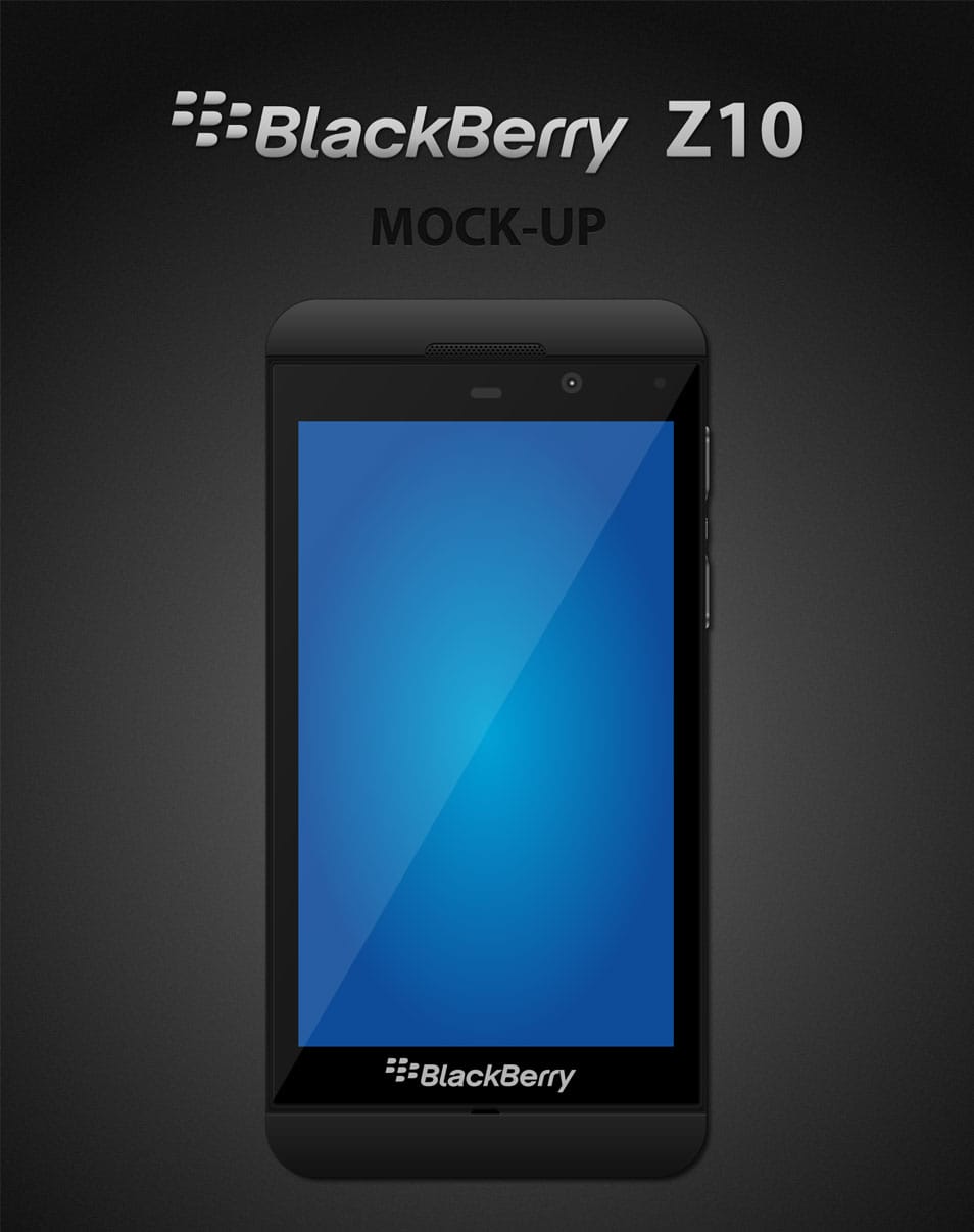BlackBerry Z10 Mock-up PSD