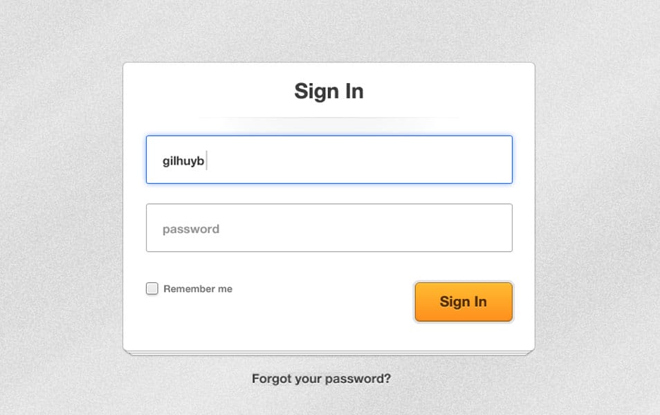 Clean Paper Login Form Clean Paper Login Form