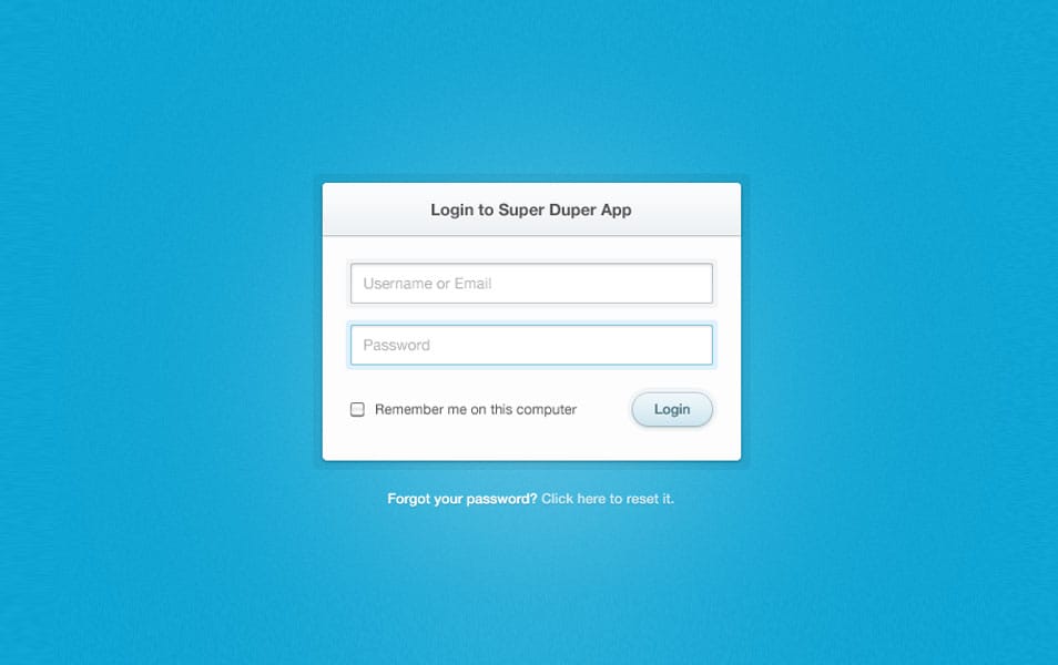 Clean and Simple Login Form PSD Clean and Simple Login Form PSD