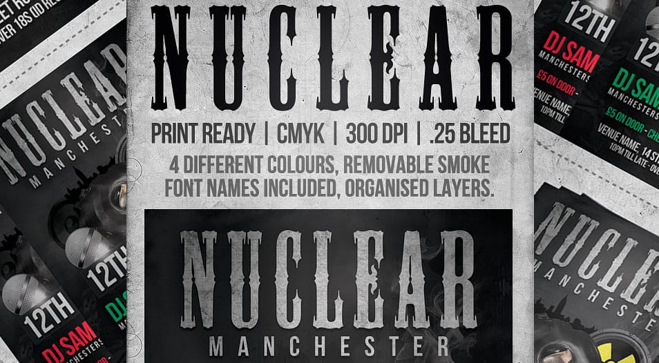 FREE Nuclear Flyer Template (PSD)