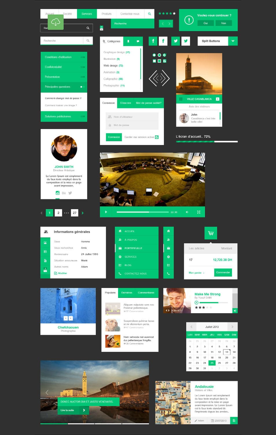 Flat Set of UI Kit Flat Set of UI Kit