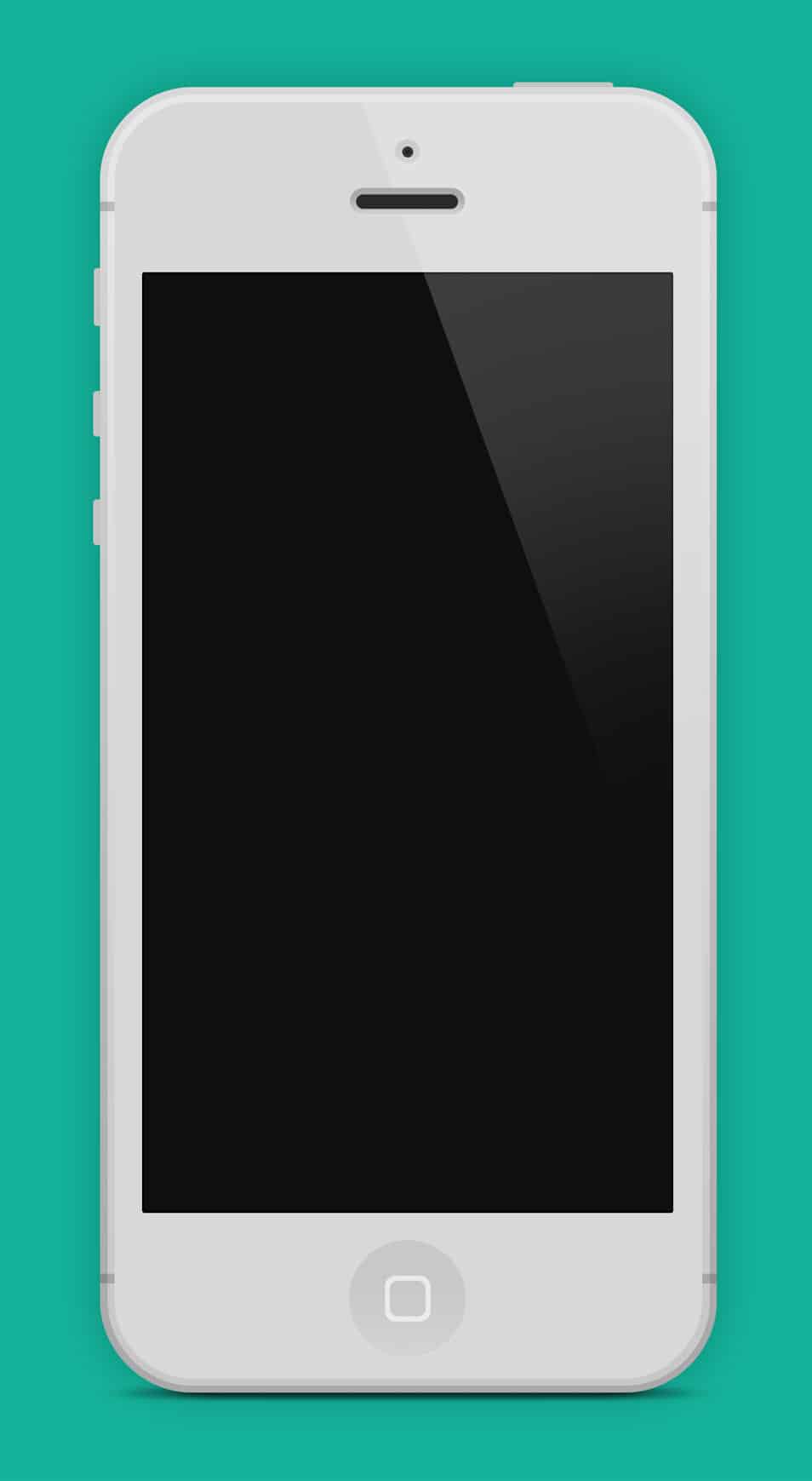 Flat iPhone 5 Black & White - PSD