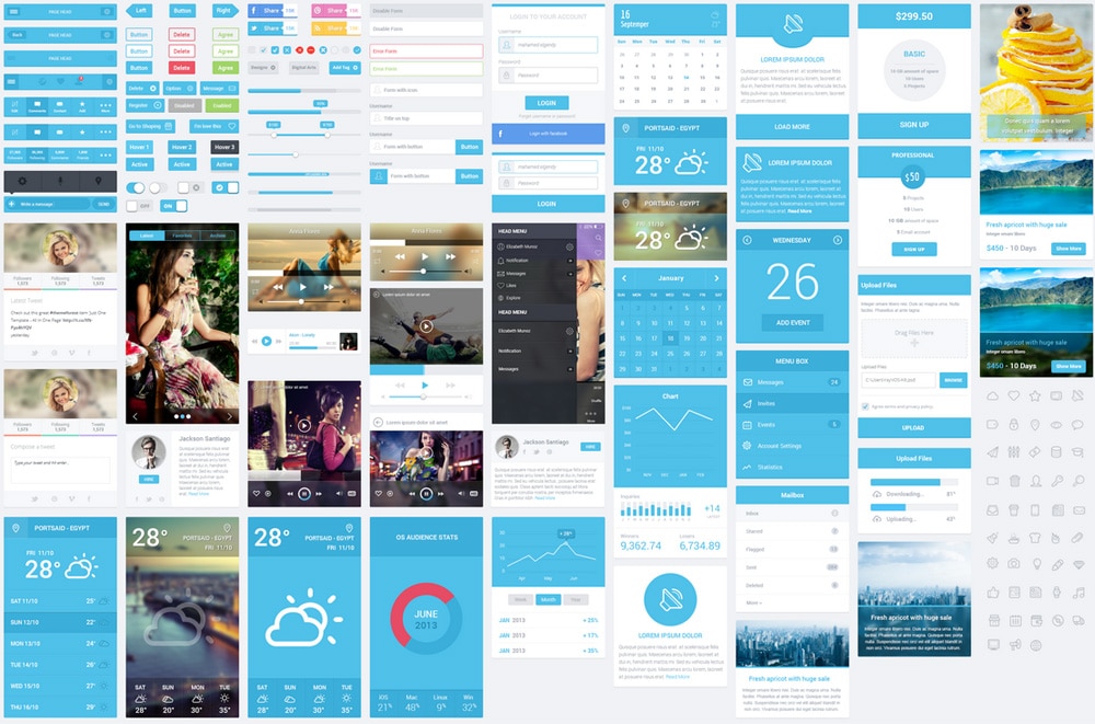 Flatastic Mobile UI Kit