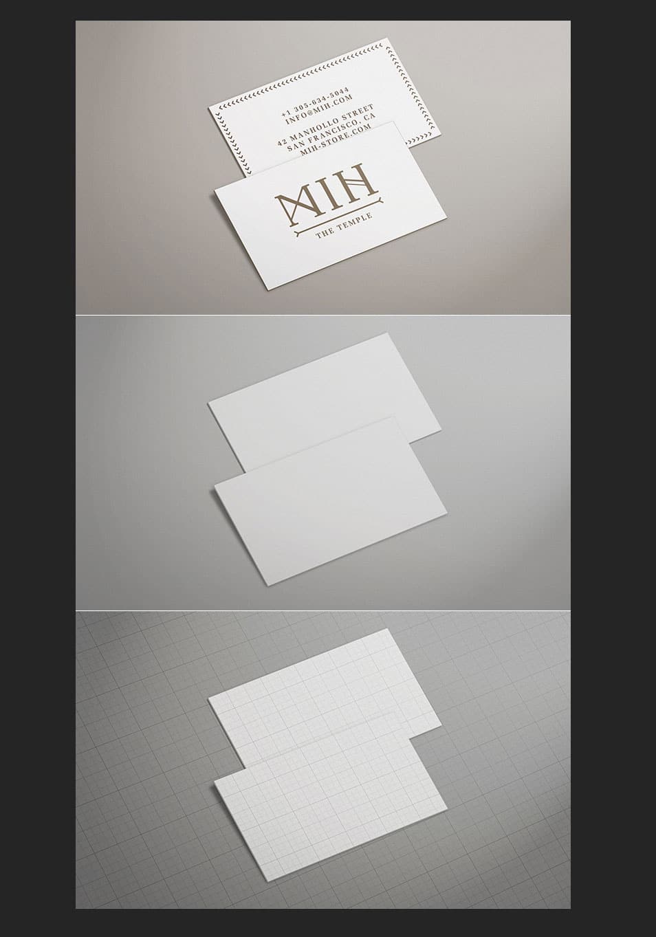 Free – Business Card Mock Up – Pack 1 – Thick edge colored