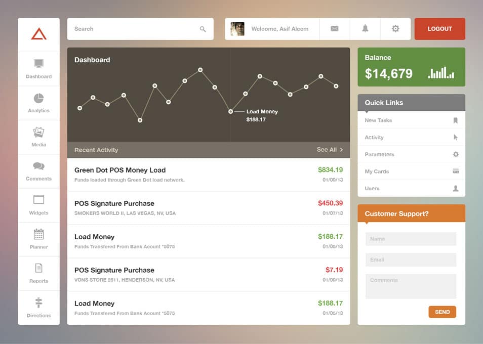 Free Admin Template PSD Free Admin Template PSD